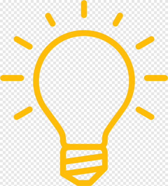 Лампочка желтая идея