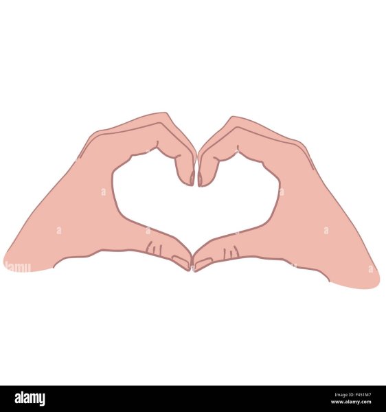 Стикер с сердечком в руках