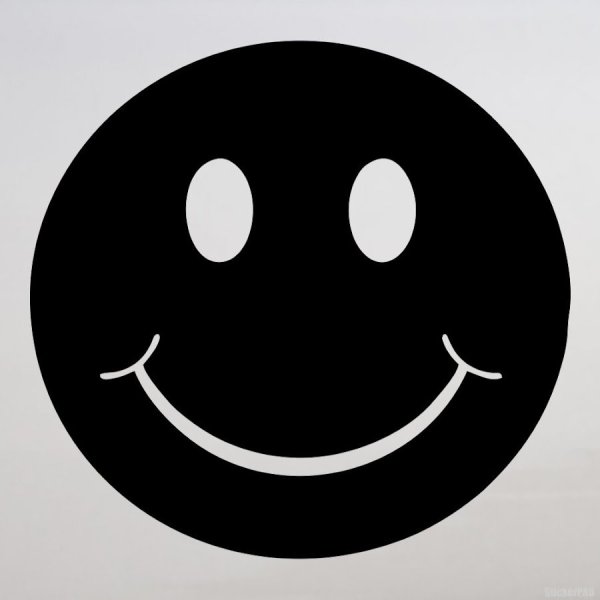 Черный смайлик