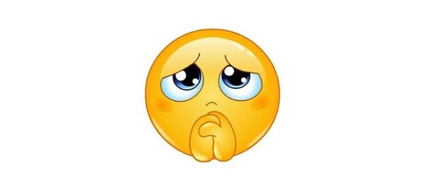 Грустный смайлик просит
