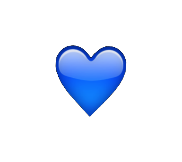 Эмодзи синее сердце