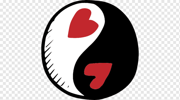 Инь-Янь логотип красный