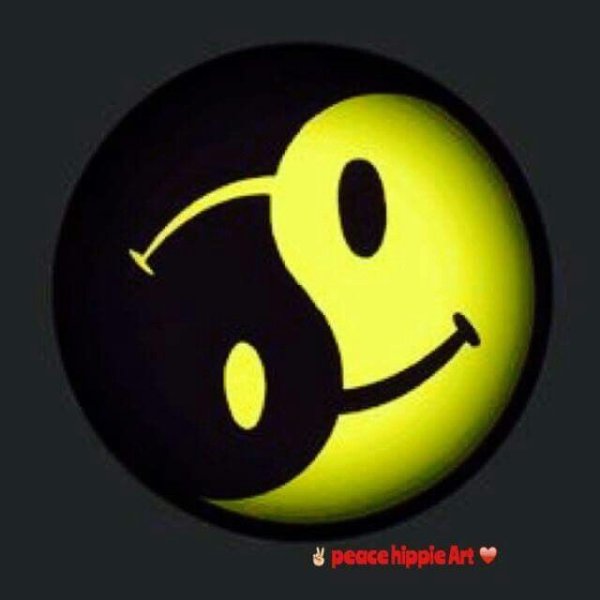 Рисунок Инь и Янь смайлик