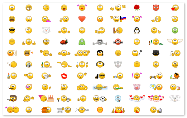 Смайлики друг вокруг