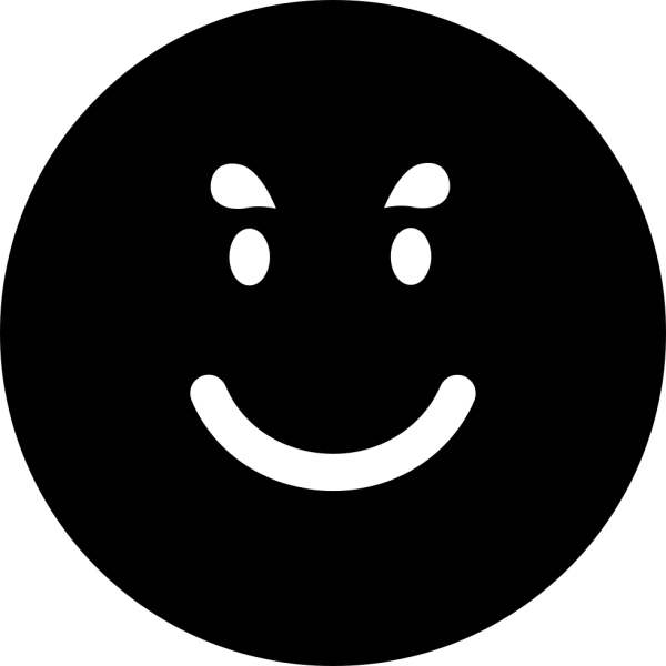 Черный смайлик