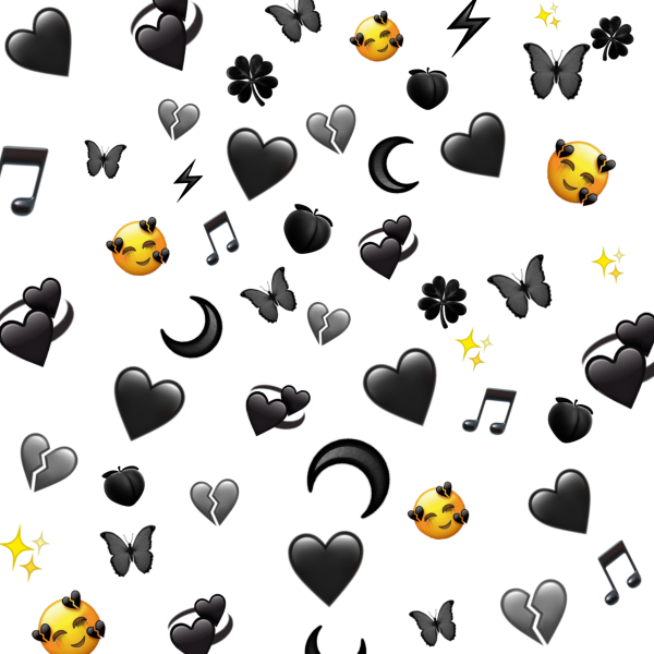 Чёрное сердце смайлик