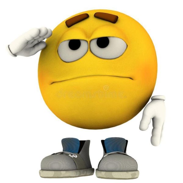 Смайлик отдающий честь