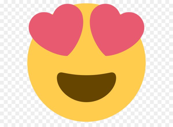 Смайлик с сердечками в глазах