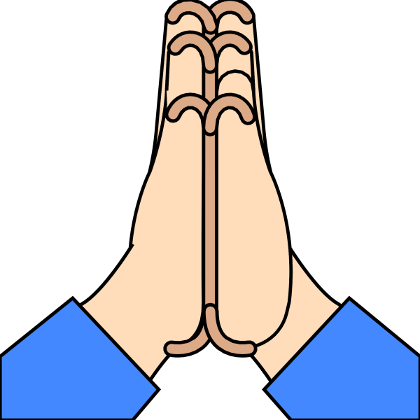 Смайлик сложил ладони вместе