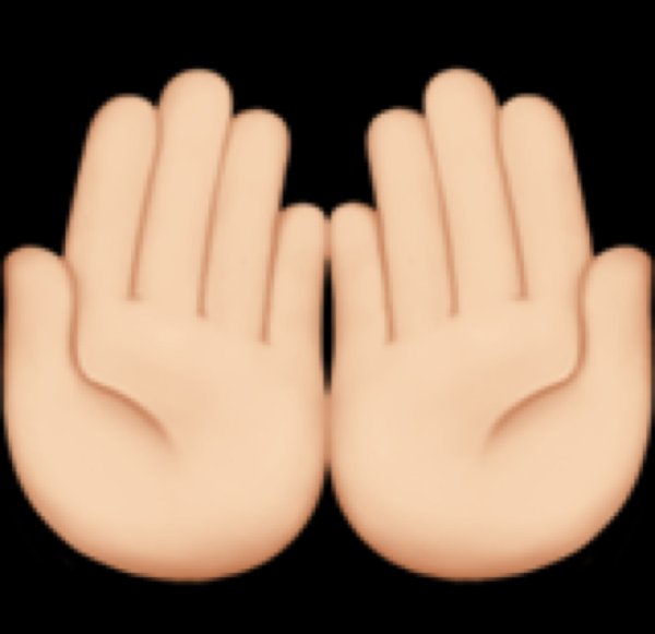 Смайлик сложенные ладони вместе