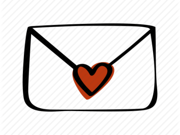 Сердечки из конверта открытка