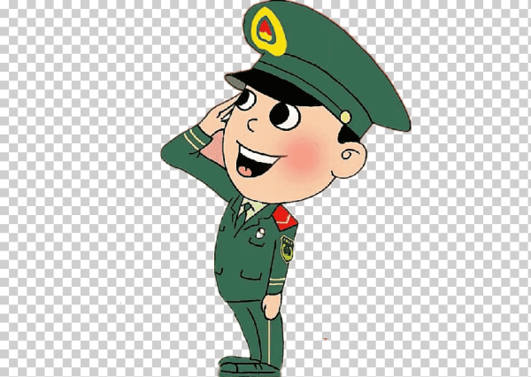 Мультяшный офицер