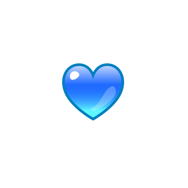 Голубые сердечки