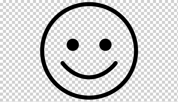 Белый смайлик на черном фоне