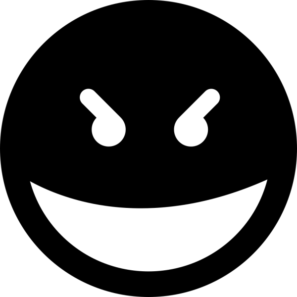 Черный смайлик