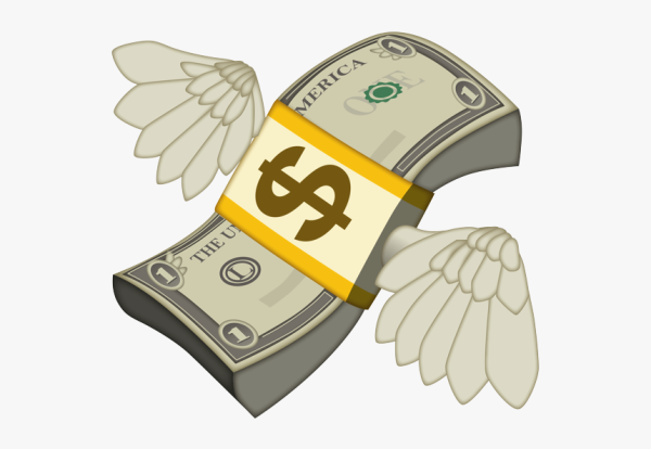 Летающие деньги с крыльями