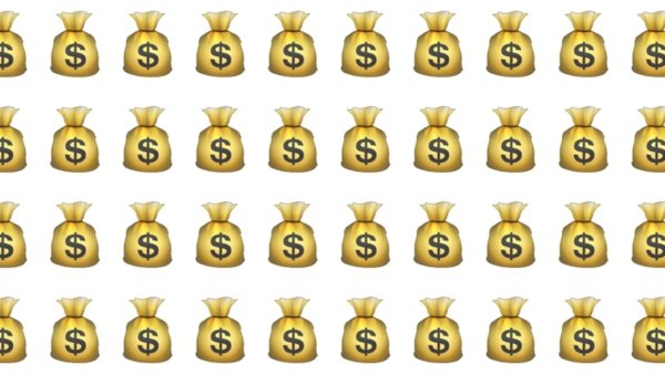 Смайлик мешок с деньгами