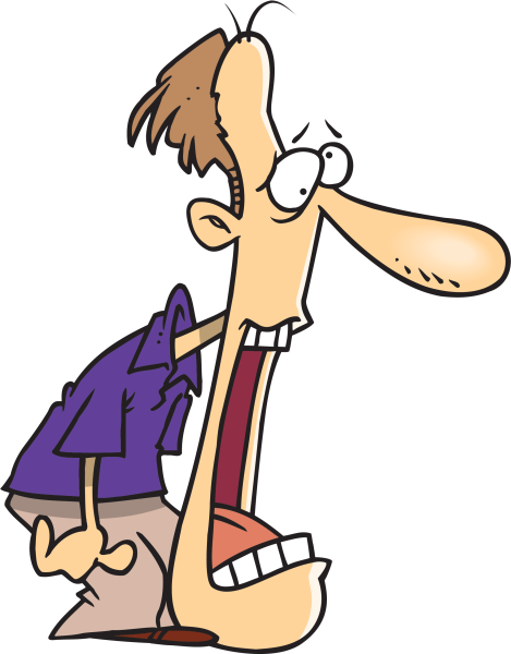 Мультяшный человек в шоке