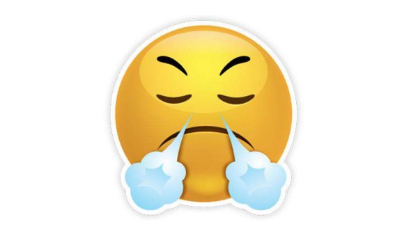 Смайл с паром из ноздрей