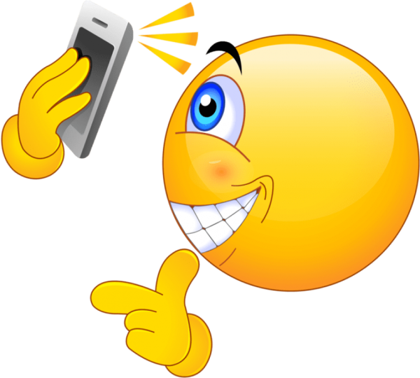 Смайлик с мобильником