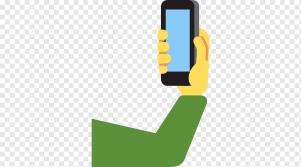 Смайл с телефоном в руках