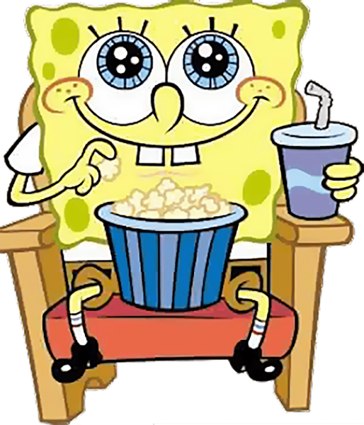 Губка Боб с попкорном