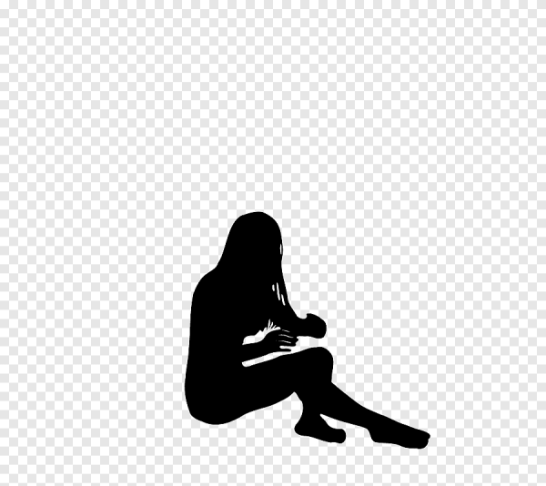 Очертание сидящего человека