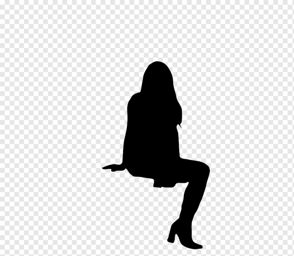 Силуэт сидящего человека