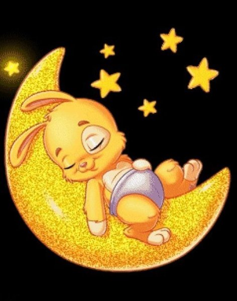 Зайчик спит на Луне