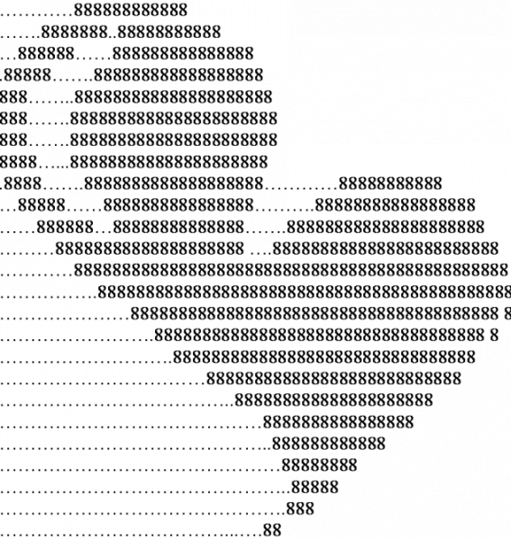 Рисунки символами и знаками