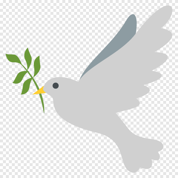 Птица с веточкой в клюве