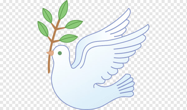 Голубь с веткой оливы символ