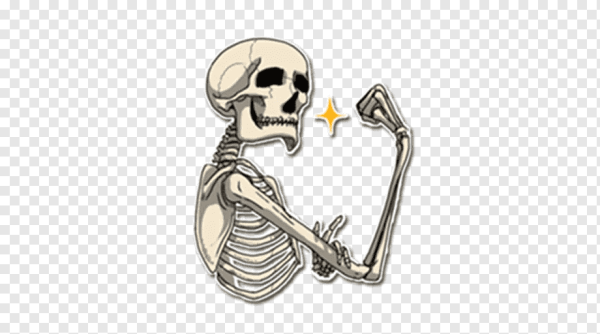 Стикеры скелет