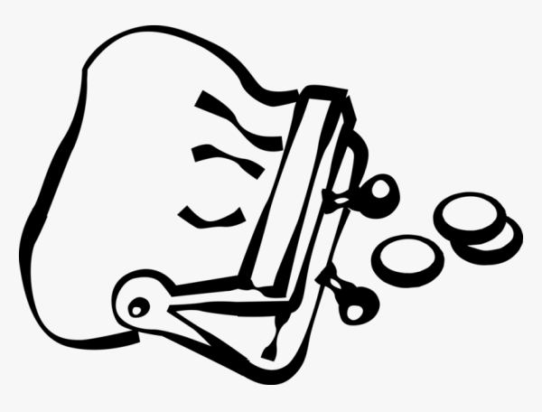 Раскраска кошелек для детей