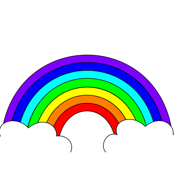 Радуга стикер