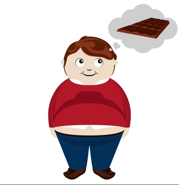 Толстый мальчик мультяшный