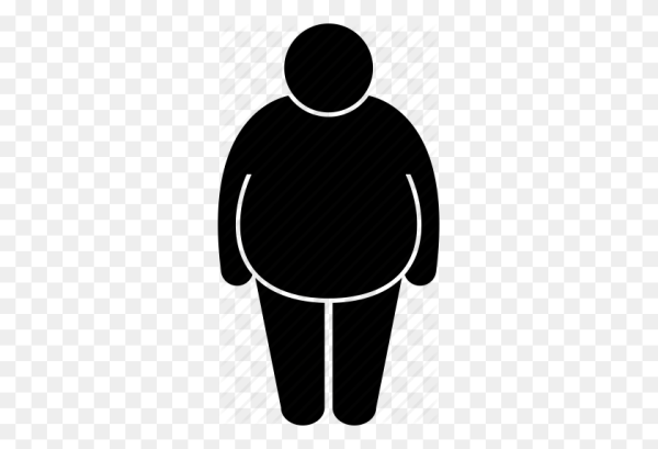 Силуэт Толстого человека