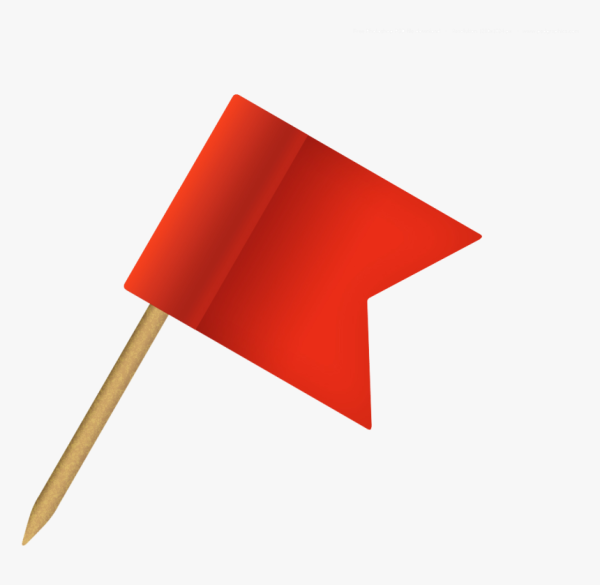 Красный флажок на прозрачном фоне