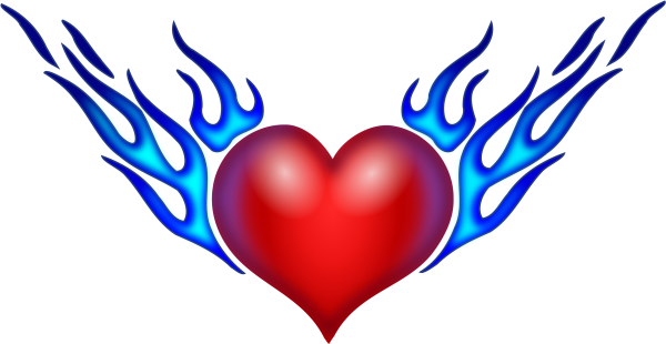 Нарисовать пламенное сердце