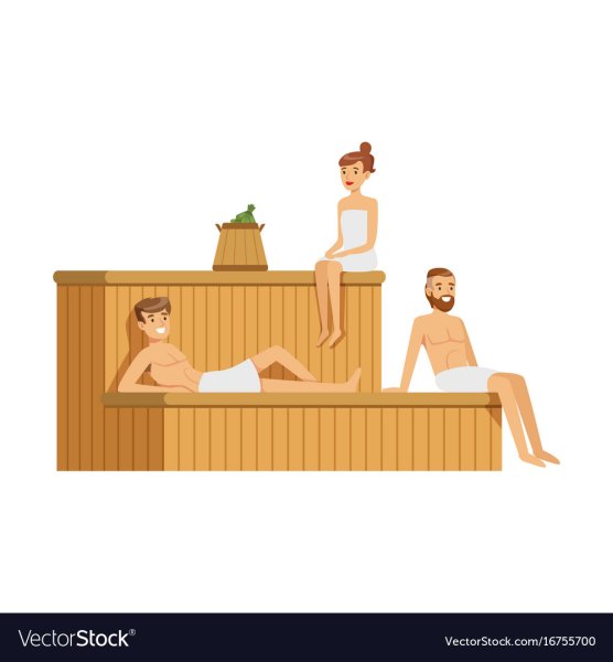 Люди в бане вектор