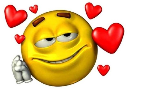 Влюблённый смайлик