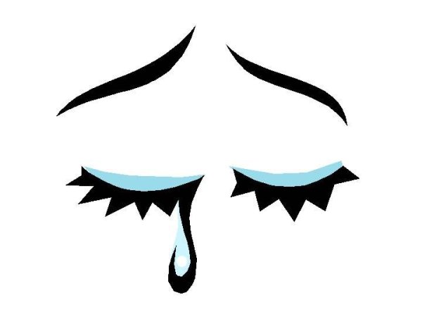 Плачущие глаза без фона