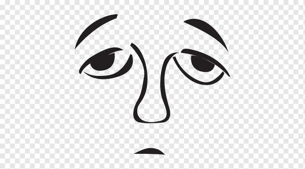 Грустные глаза и рот