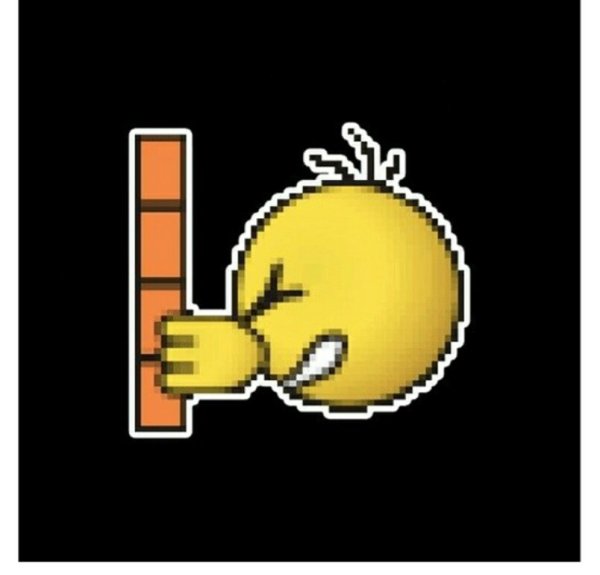 Смайлик головой об стену