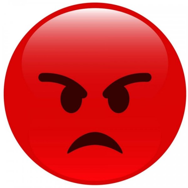 Злой Смайл на Красном фоне