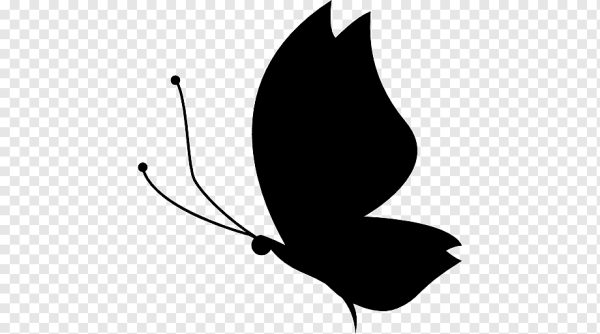 Силуэт бабочки сбоку