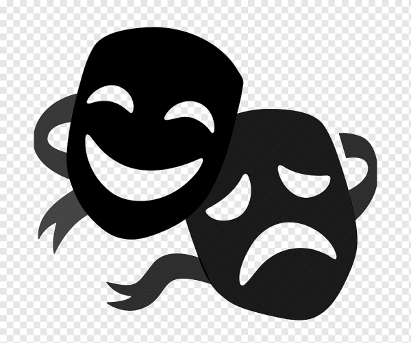 Театральные маски силуэт