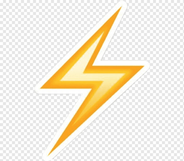 Молния на прозрачном фоне