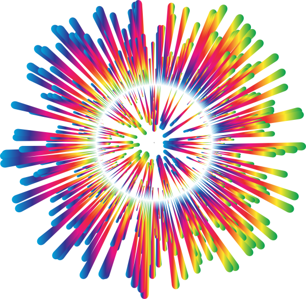 Волшебный взрыв на прозрачном фоне