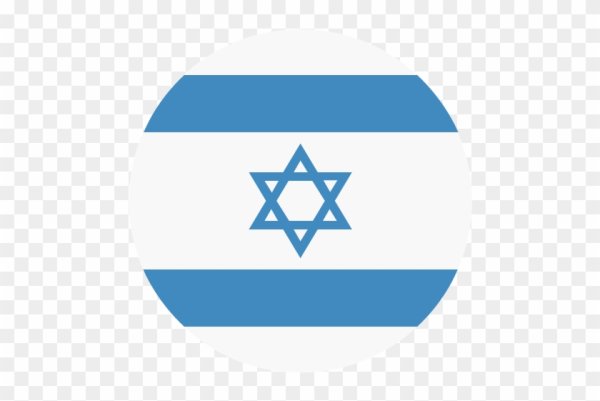 Флаг Израиля круглый